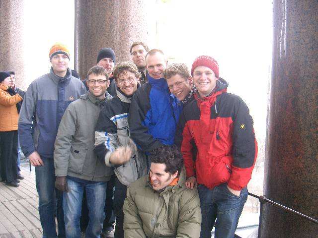Martin, Olli, Veit, Fabian, Jens, Daniel, Jesko, Simon und down even our Konni...